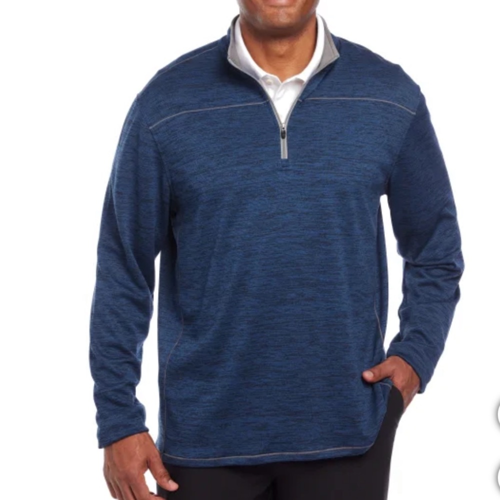 Pebble Beach Men's Quarter Zip XXL Blue